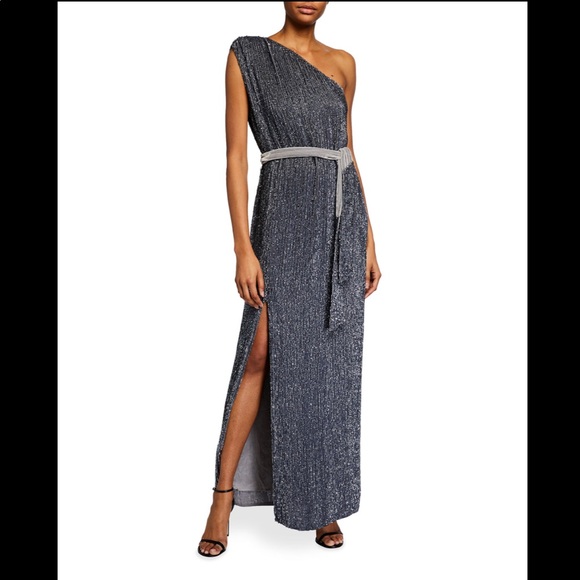 Retrofete Silver Sequin Gown - Picture 1 of 3